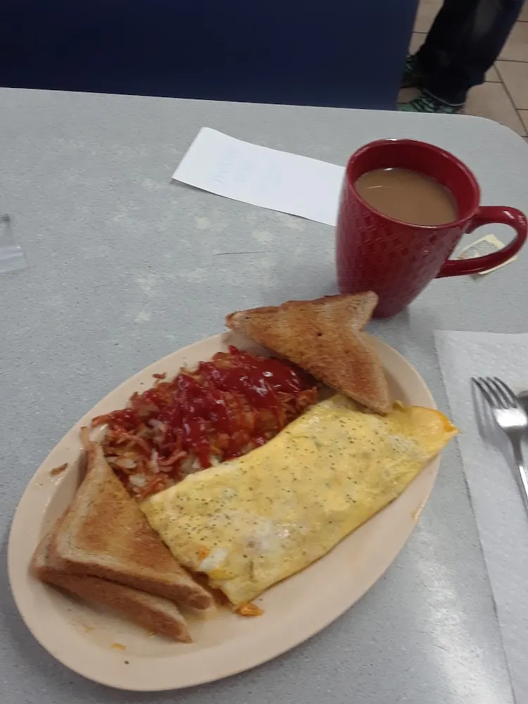 Western Omelette and Hash Browns